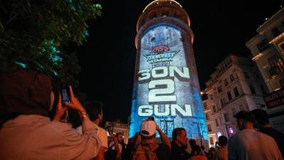 Galata Kulesi TEKNOFEST'in yla parlad