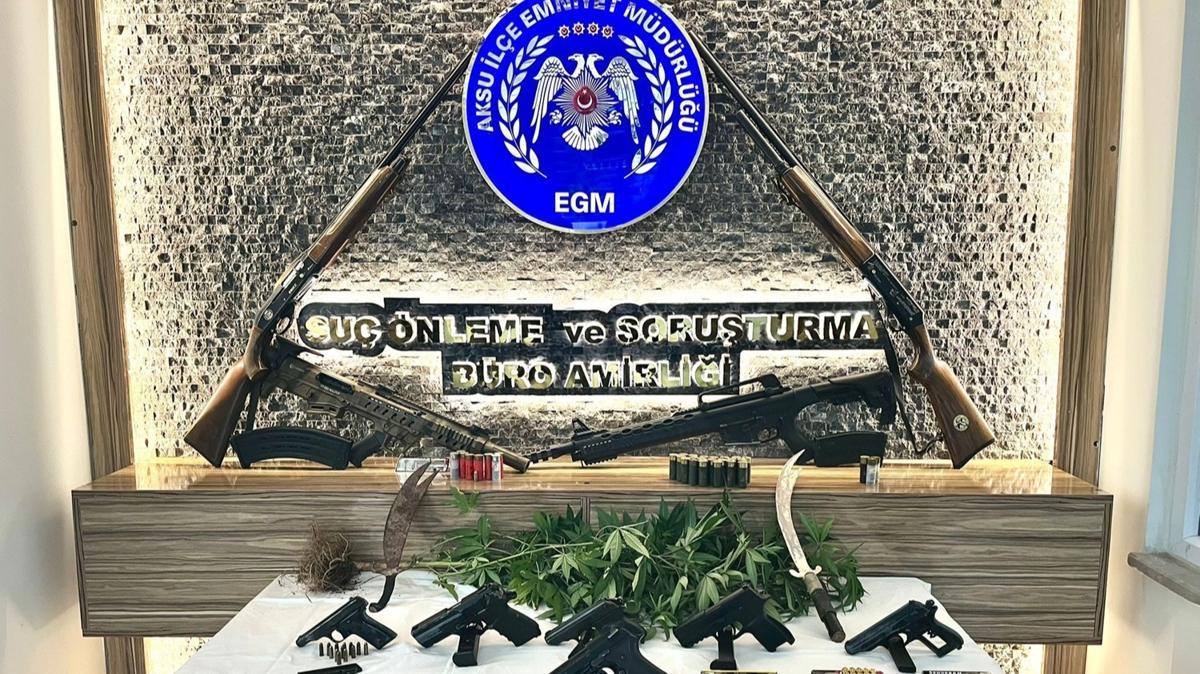 uyuturucu operasyonu  Aksu ilesi  gzalt fotoraflar resimleri