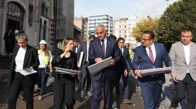 Kltr ve Turizm Bakan Ersoy, Sirkeci Gar'ndaki restorasyon almalarn inceledi
