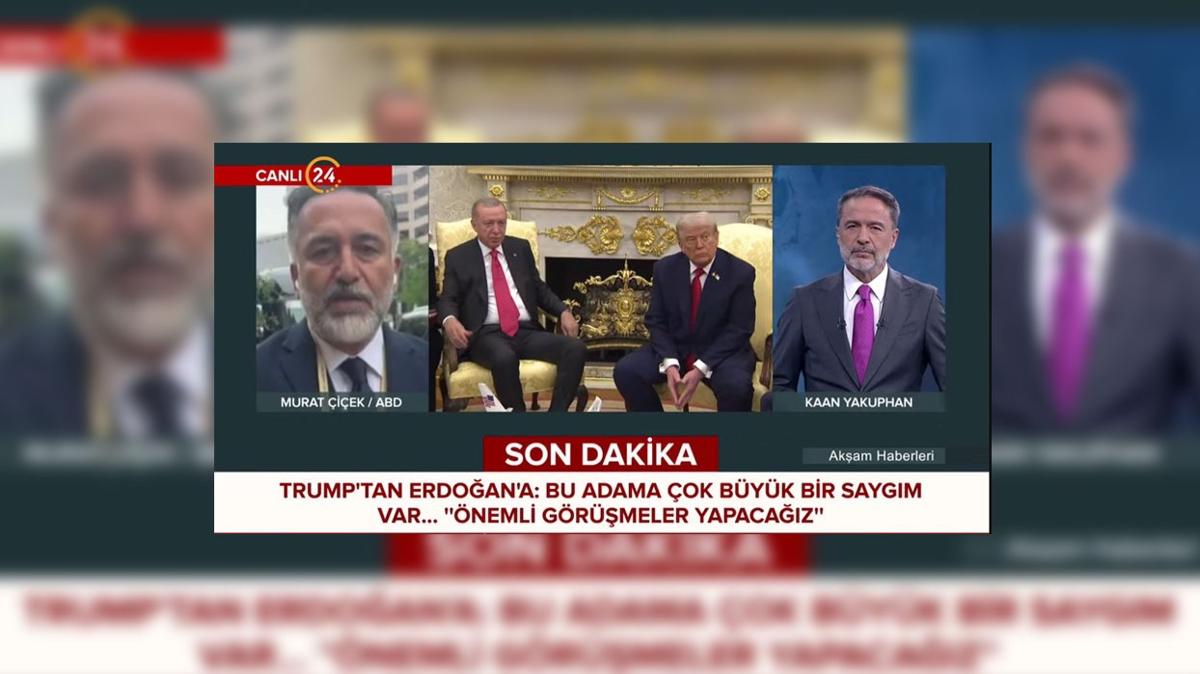 Gazeteci Murat iek Bakan Erdoan Donald Trump fotoraflar resimleri