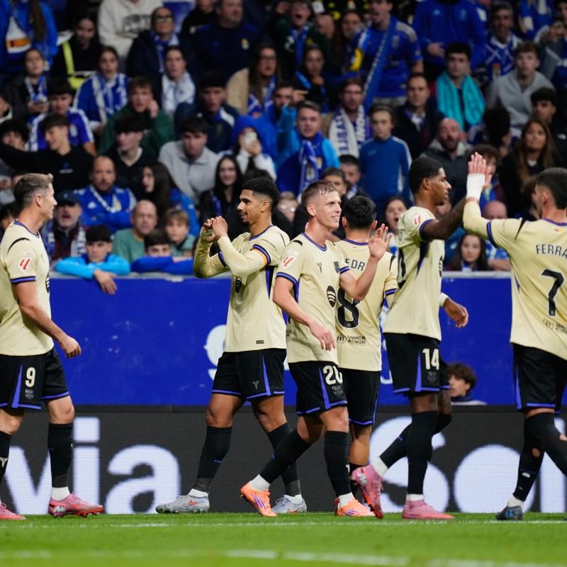 Barcelona, Oviedo deplasmannda geriden gelerek kazand