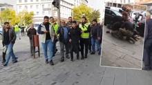 Polisin hzl mdahalesi can kaybn nledi: Ar'da adliye nnde baklar hava uutu