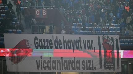 Trabzonspor taraftarlarndan Gazze'ye destek