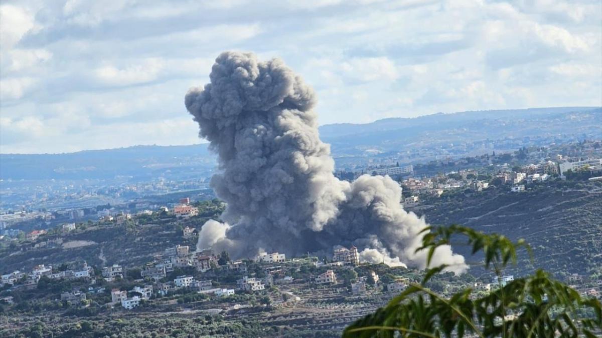 Hizbullah l  srail saldr  Lbnan hava saldrs fotoraflar resimleri