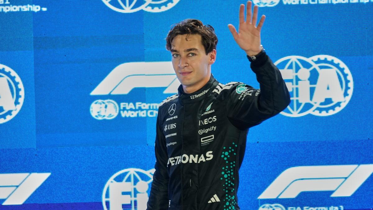 George Russell formula 1 singapur fotoraflar resimleri
