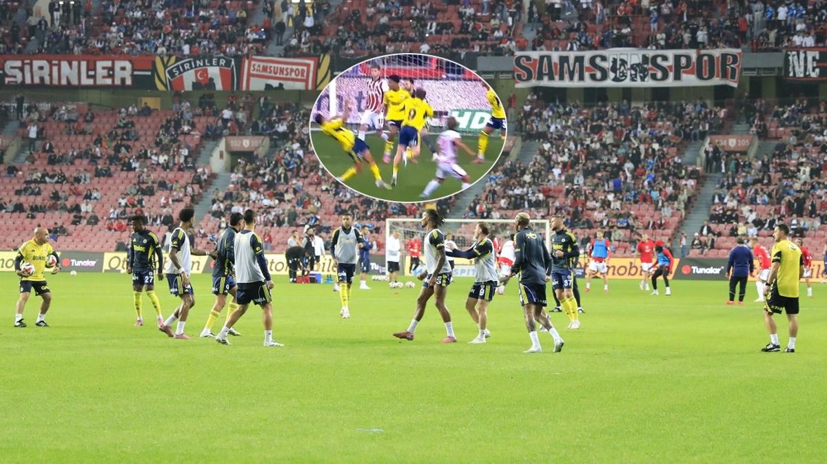 Samsunspor-Fenerbahe VAR incelemesi iptal edildi fotoraflar resimleri