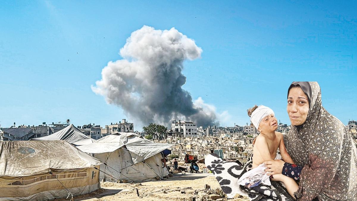 Gazze saldr Filistin ocuklar srail bombardman fotoraflar resimleri