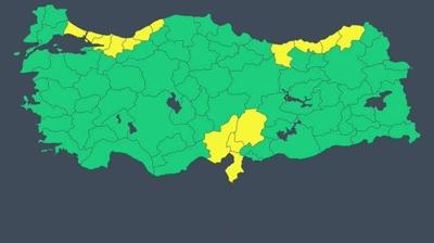 Meteorolojiden ok sayda il iin sar kod uyars