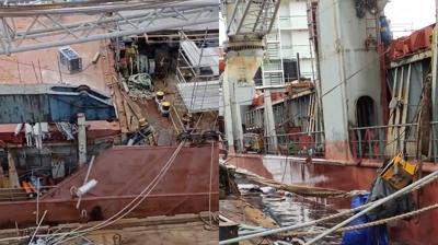 Tuzla'da feci olay! Geminin yan yatmas sonucu 1 ii hayatn kaybetti