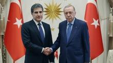 Bakan Erdoan, Neirvan Barzani'yi Klliye'de kabul etti
