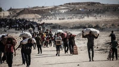 Atekesin ardndan ykmn izleri: 