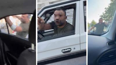 Trafikte korku dolu anlar! Tartt kadnlarn otomobilini yumruklad