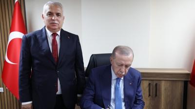 Bakan Erdoan, Trabzon Valisi Aziz Yldrm' kabul etti