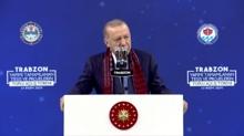 Trabzon'da Yapm Tamamlanan Tesis ve Projelerin Toplu Al Treni... Bakan Erdoan'dan nemli aklamalar