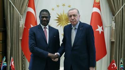 Bakan Erdoan, Mashatile'yi kabul etti