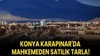 Konya Karapnar'da mahkemeden satlk tarla!