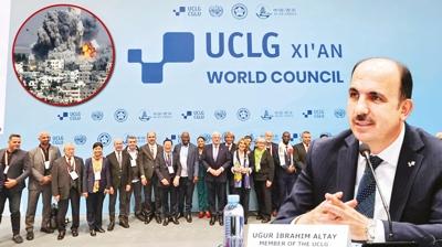 Bakan Altay, UCLG Dnya Konseyi'nde dnyaya seslendi: Gazze'de sava bitti, srail tazminat demeli