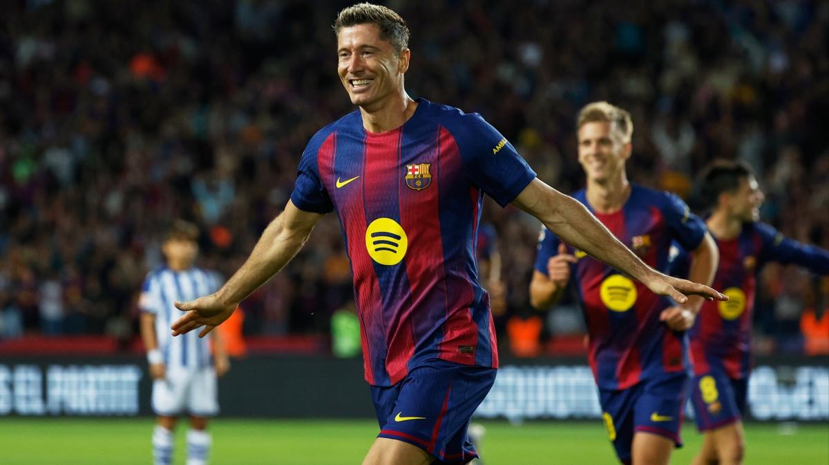 robert lewandowski barcelona la liga fotoraflar resimleri