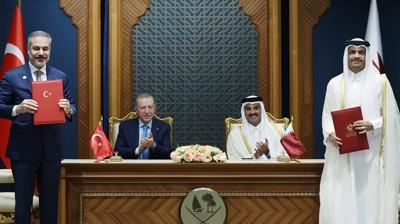 Trkiye ile Katar imzay att! Bakan Erdoan'dan diplomasi trafii