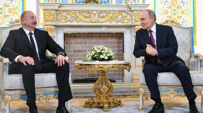 Putin ile Aliyev grt