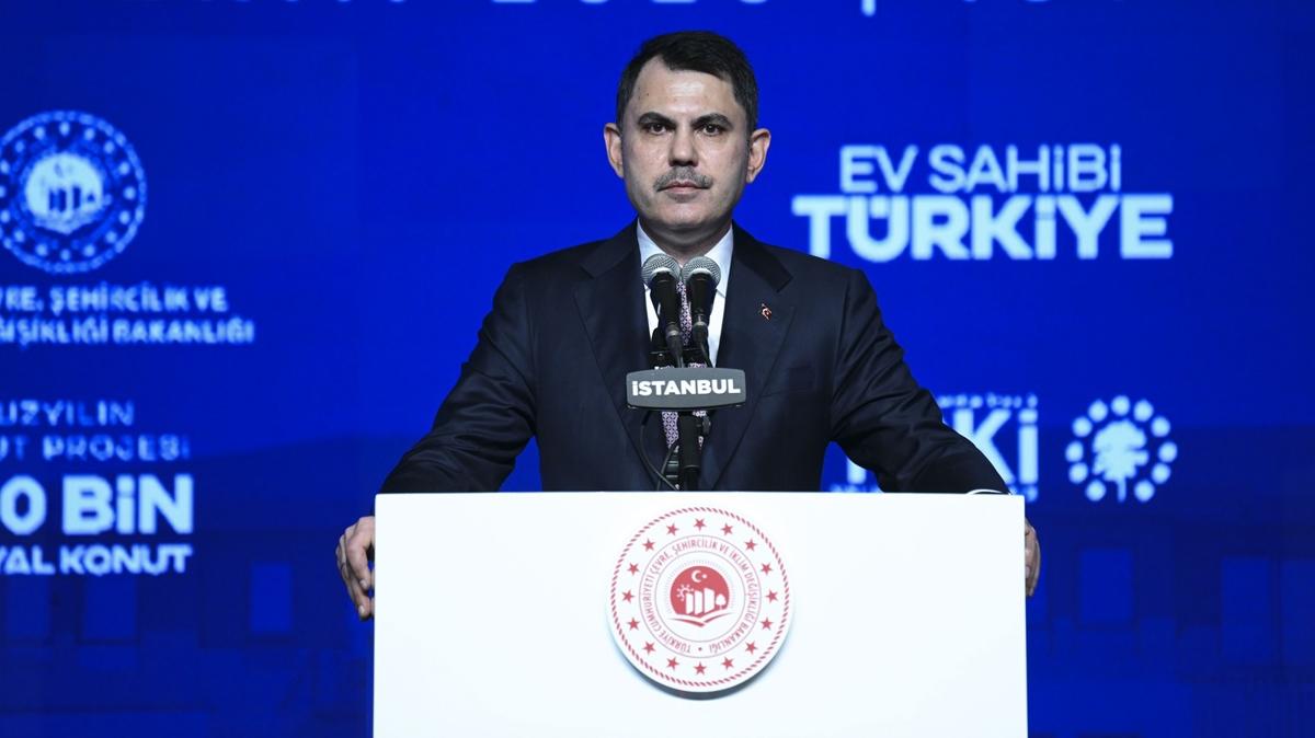 evre ehircilik ve klim Deiiklii Bakan Murat Kurum Bakan Kurum Yzyln Konut Projesi fotoraflar resimleri
