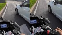 Trafikte aniden karsna knca aynasn krd: Hak edene hak ettiini vereceksin