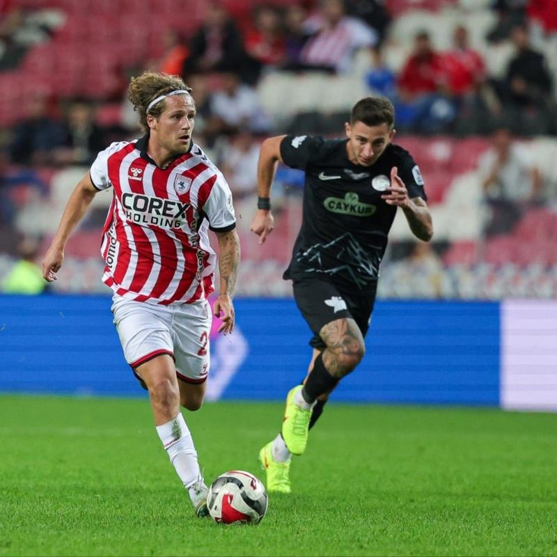 Samsunspor-Rizespor ma��nda puanlar payla��ld�