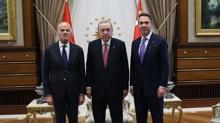 Bakan Erdoan, talya Milli Hidrokarbon Ajans Bakan Descalzi'yi kabul etti