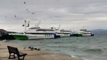 Deniz otobsne frtna engeli... Seferler iptal edildi