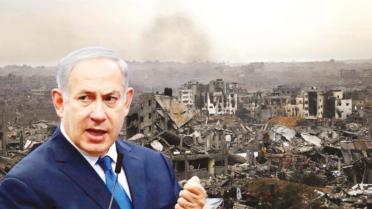 israil saldrs netanyahu gazze bombardman fotoraflar resimleri