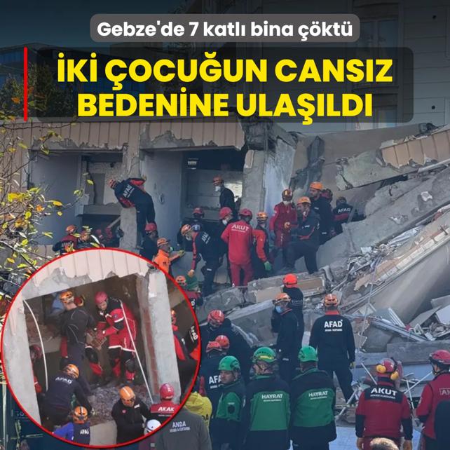 Gebze'de 7 katl bina kt: ki ocuun cansz bedenine ulald