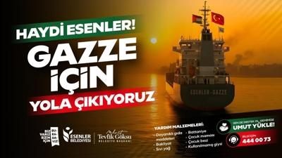 Esenler Gazze'ye yardm gemisi gnderiyor