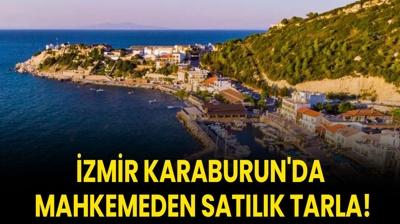 zmir Karaburun'da mahkemeden satlk tarla!