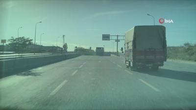 Krmz k ihlali facia getiriyordu! Saniye saniye grntlendi