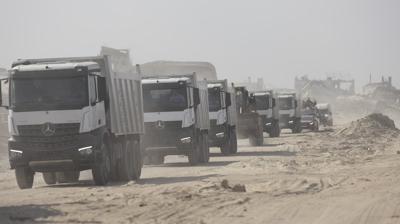 Gazze'de yollarda enkazalar kaldrlyor!  makineleri gnderildi