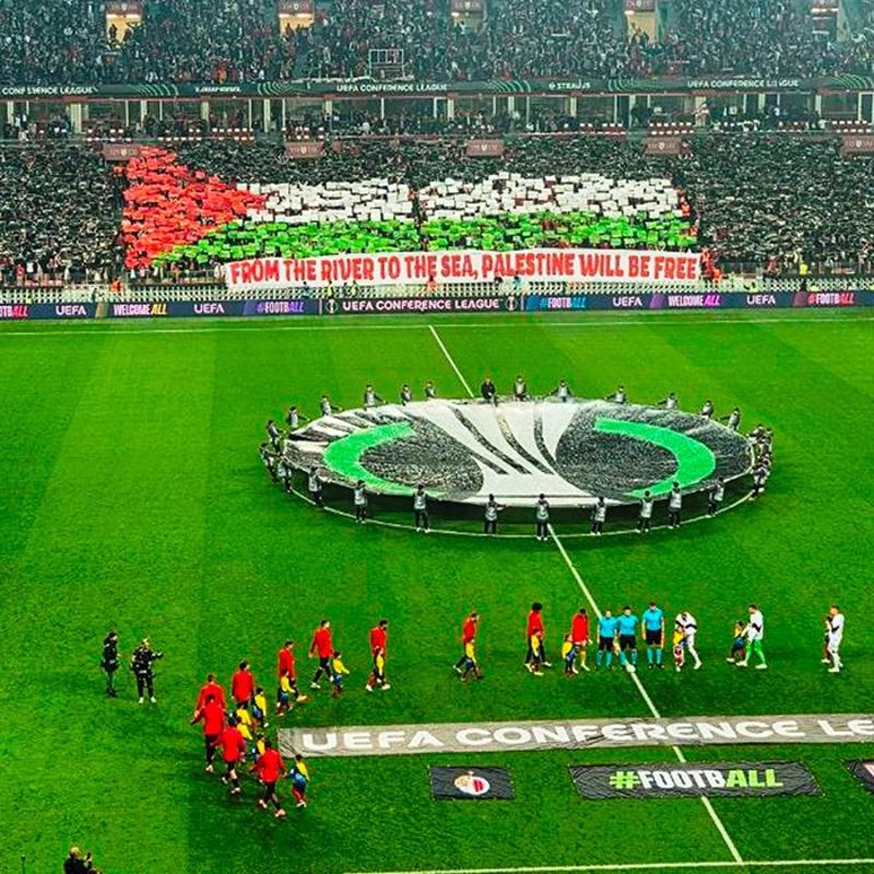 Samsun'da Filistin'e destek! Koreografi dzenlendi