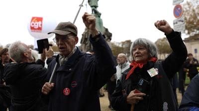 Fransa'da emeklilerden bte protestosu