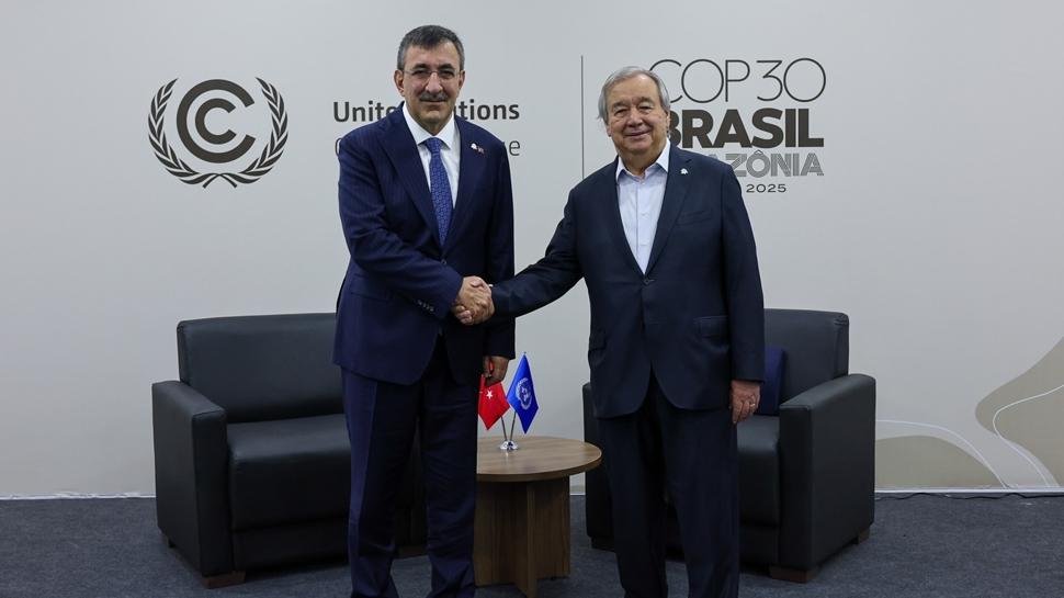 Cumhurbaşkanı Yardımcısı Yılmaz, Guterres ile görüştü