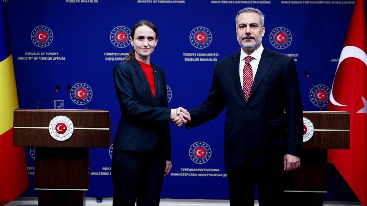 Dileri Bakan Hakan Fidan Bakan Fidan Romanya Dileri Bakan Oana Toiu fotoraflar resimleri