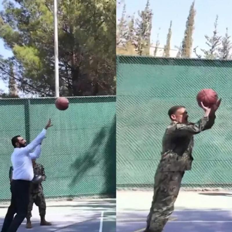 ara'dan Amerikal komutanlarla basketbol diplomasisi