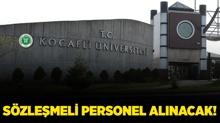 Kocaeli niversitesi 115 Szlemeli Personel alacak!