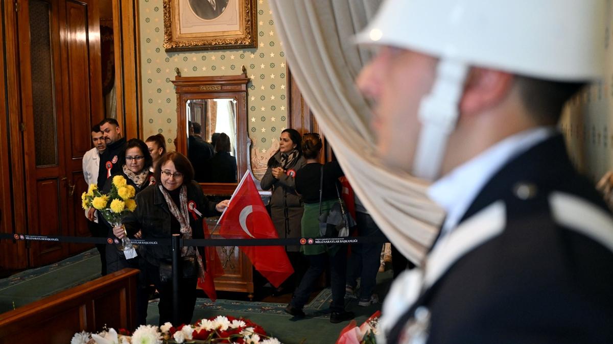 Atatrk anma treni Dolmabahe Saray Atatrk odas ziyareti fotoraflar resimleri