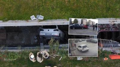 Dehet anlar kamerada: Bir kii son anda kurtuldu