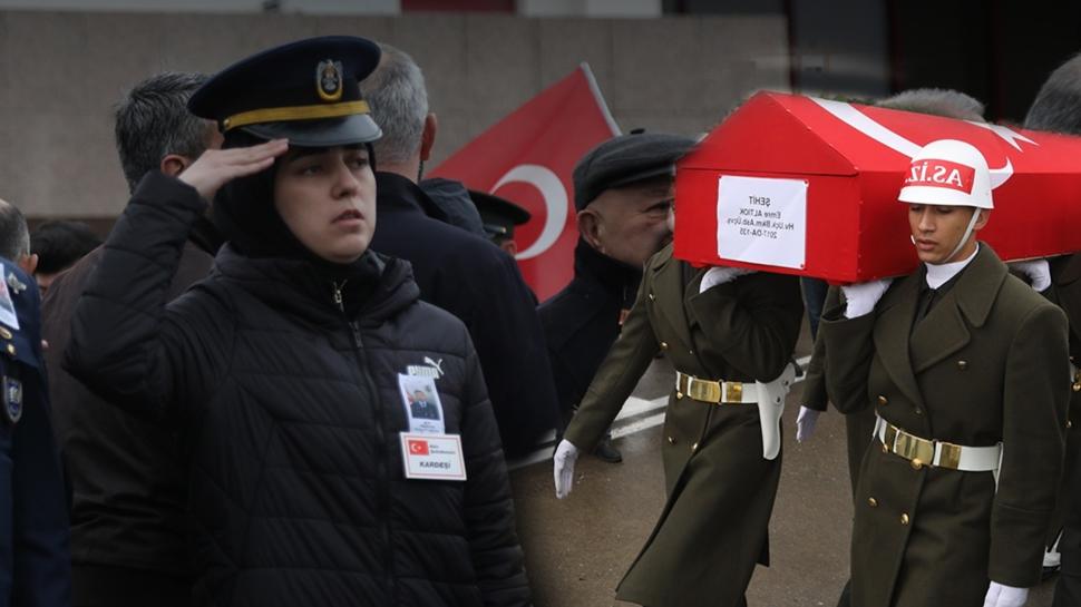 Şehit ağabeyini böyle karşıladı