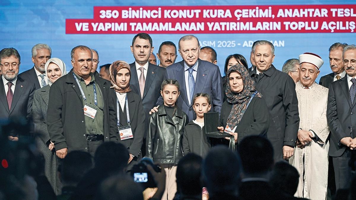 recep tayyip erdoan deprem blgesi adyaman konut hizmet fotoraflar resimleri