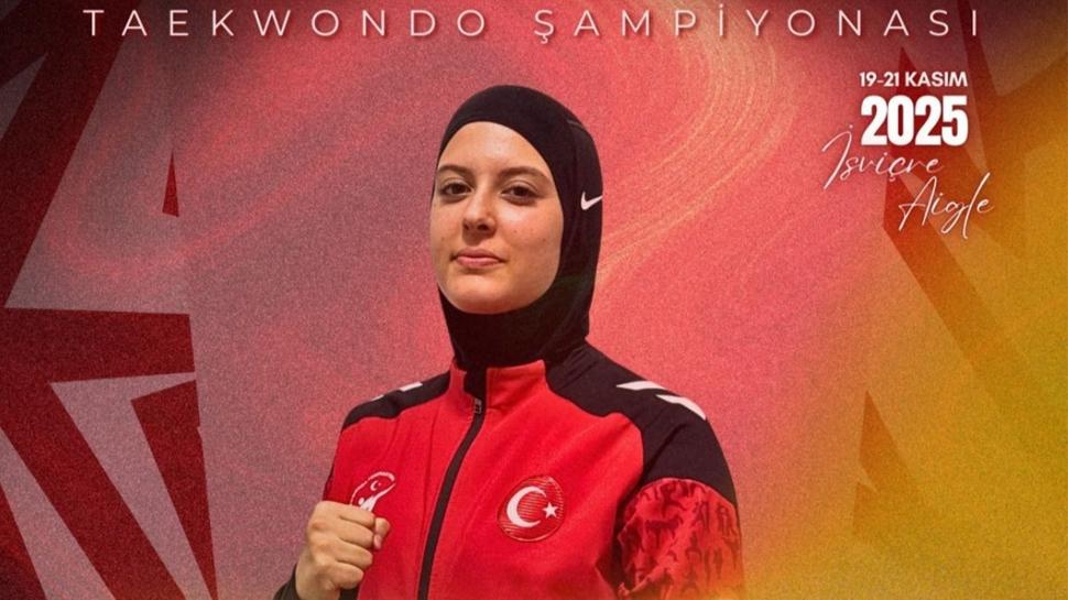 Milli tekvandocu Elifnaz Köseoğlu, Avrupa şampiyonu!