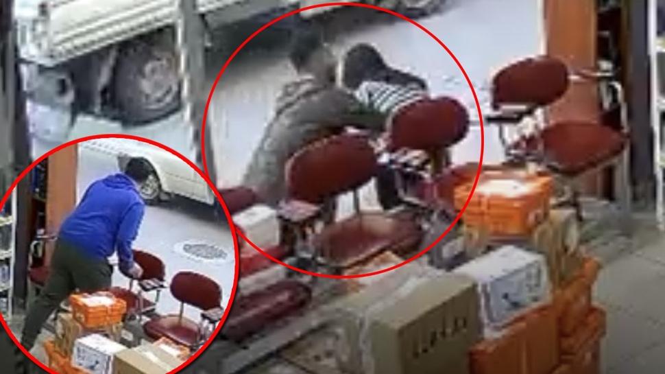 Sokakta kadna cinsel saldr! Kyafetlerini karmaya alt