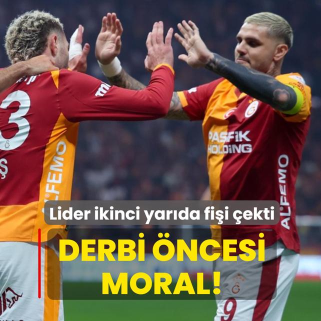 Derbi ncesi moral! Lider ikinci yarda fii ekti