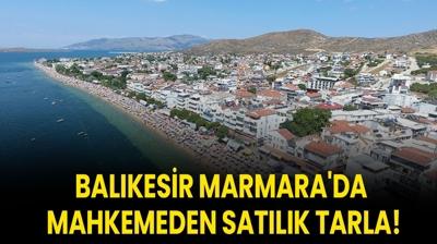 Balkesir Marmara'da mahkemeden satlk tarla!