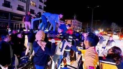 Kontrolden kan ara bulduunu devirdi... Kurtarlma anlar kamerada